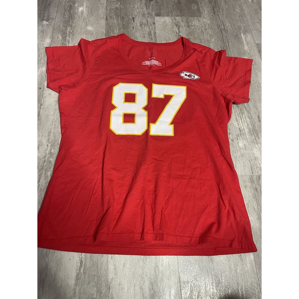 Nike Travis Kelce #87 Kansas City Chiefs NFL Red Jersey Tshirt Women's XL Bag6